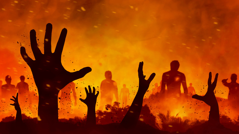 Zombies in a fire
