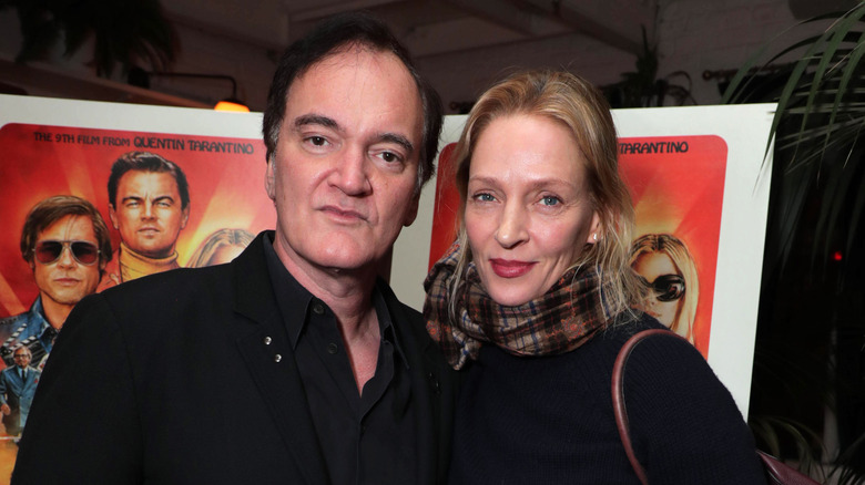 Quentin Tarantino and Uma Thurman at Once Upon A Time Screening