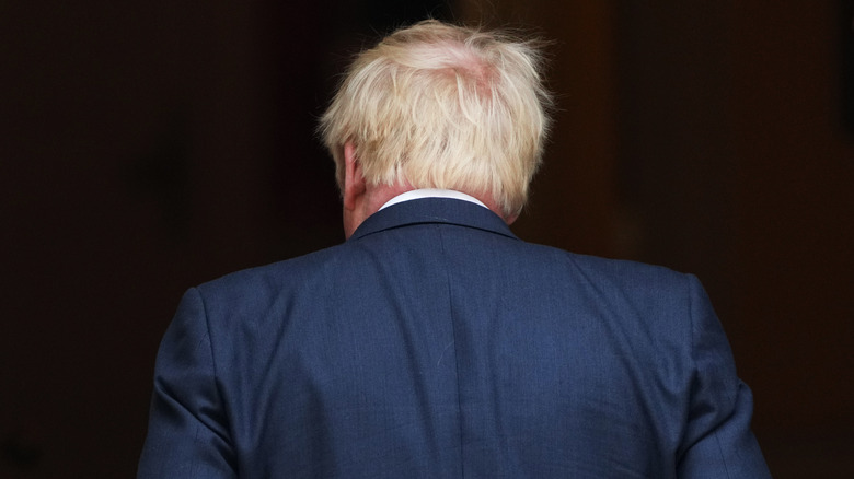 The back of Boris Johnson