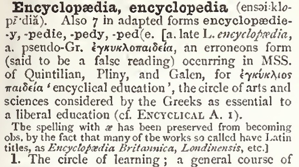 An entry from the first OED edition