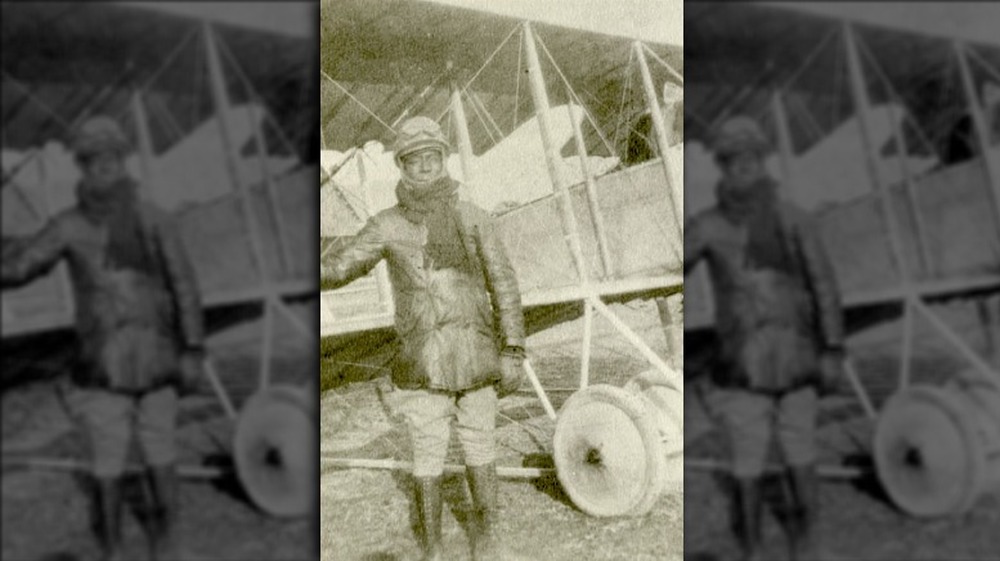Eugene Bullard prepares to fly a sortie in World War I