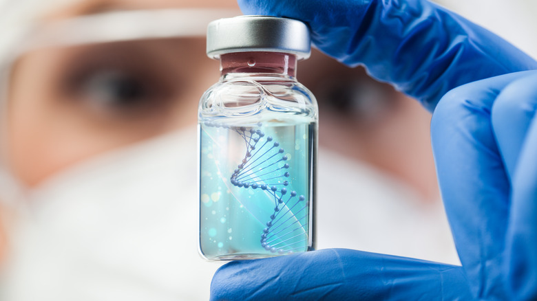 DNA sample in bottle
