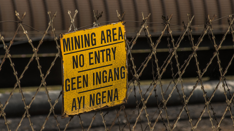 Mining Area - No Entry, South Africa
