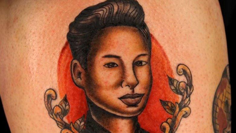 neo-traditional tattoo portrait