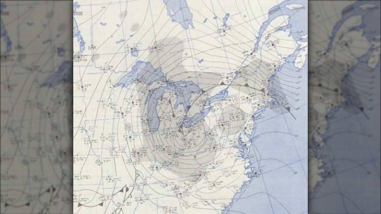 Great Appalachian Storm of 1950 weather map