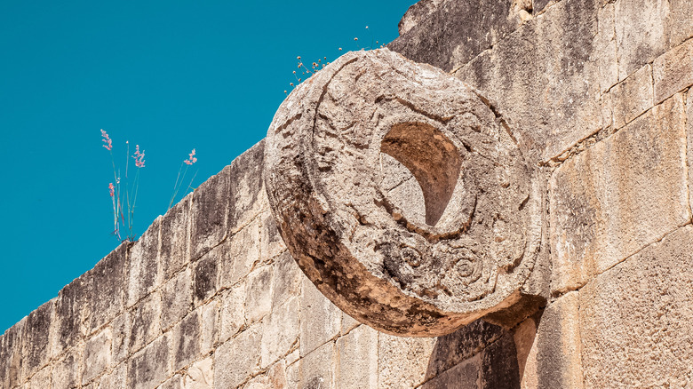 stone Mayan hoop Chitzen Itza