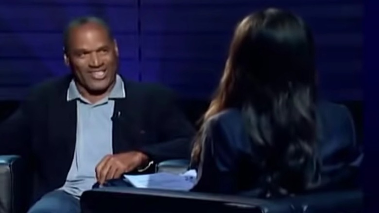 OJ Simpson smiling during his Fox interview