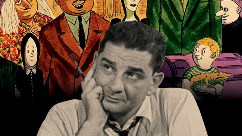 Detail from the cover of "Charles Addams: A Cartoonists's Life."