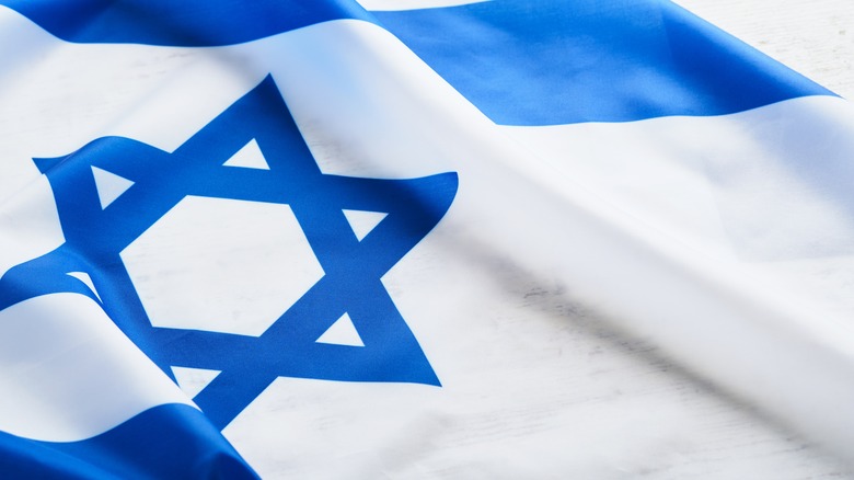 Blue Star of David on Israeli flag