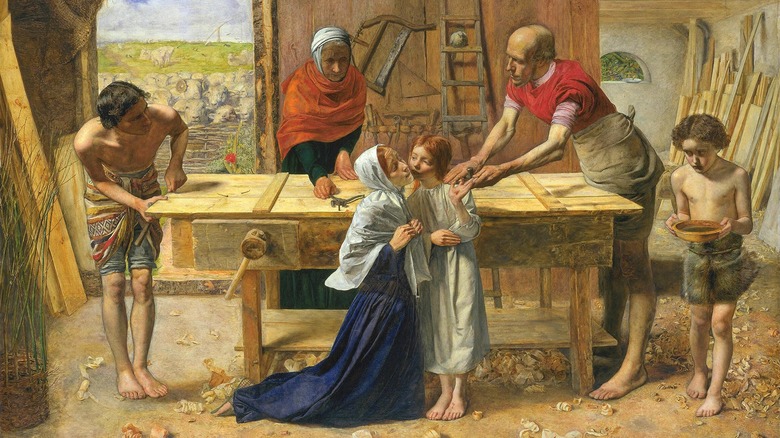 Christ in the House of His Parents painting