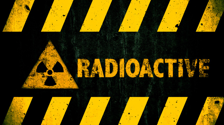 radioactive warning sign