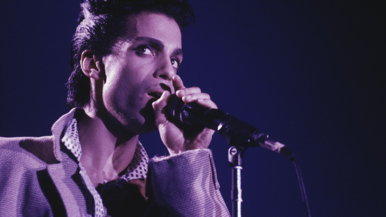 Prince performing on stage
