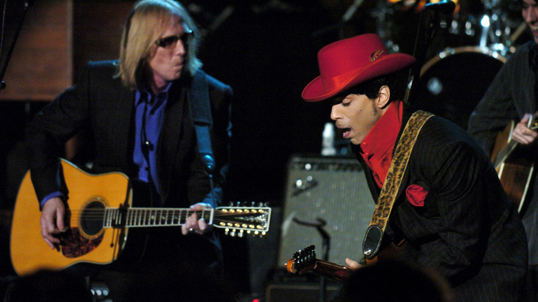 Tom Petty and Prince performing at the Rock & Roll Hall of Fame