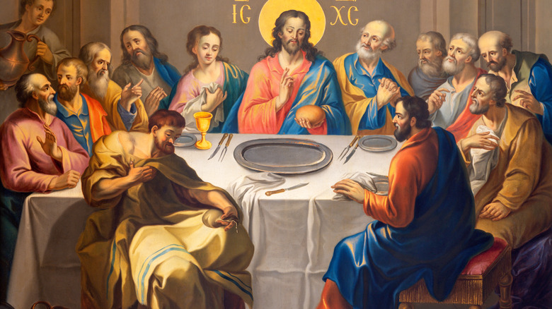 A painting of the Last Supper