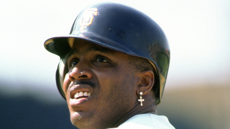 Barry Bonds looking into distance