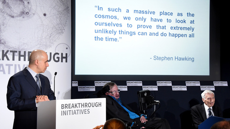 Stephen Hawking on stage