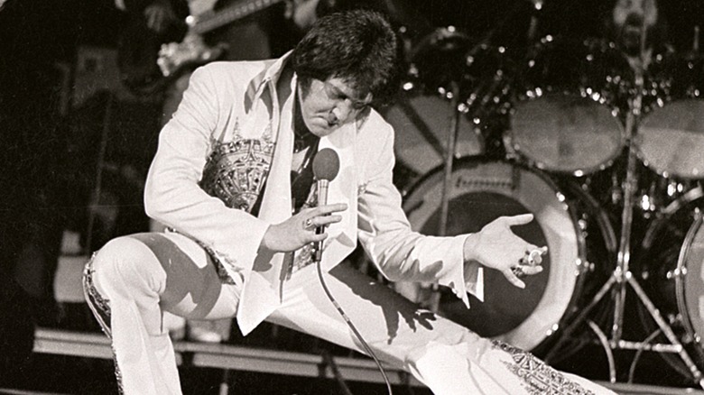 Elvis performing late in his career