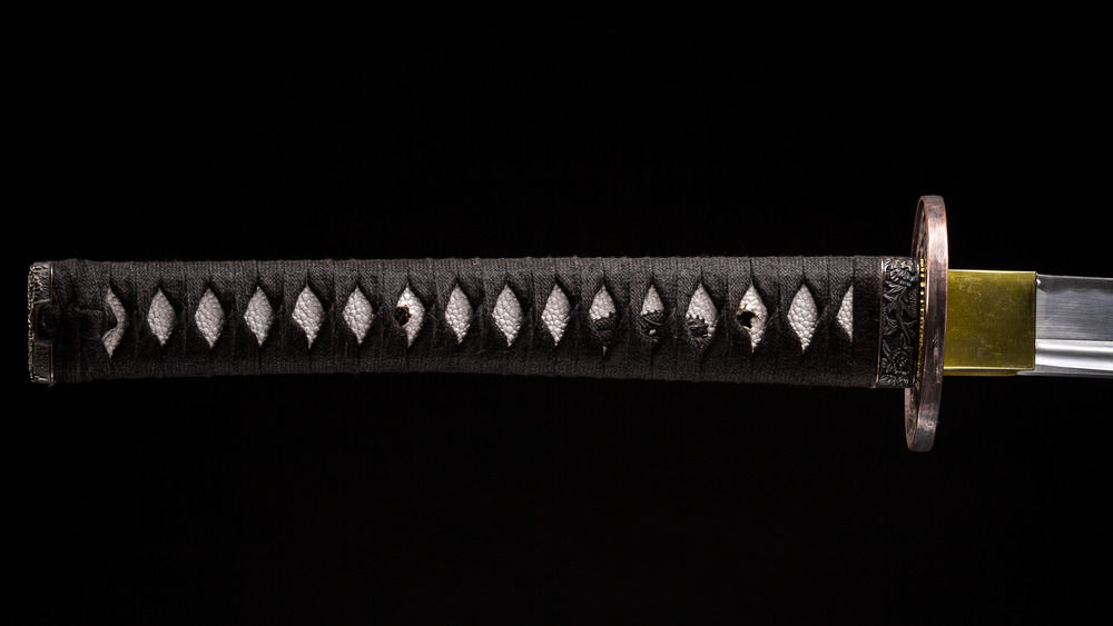 braided hilt of a Katana tsuka