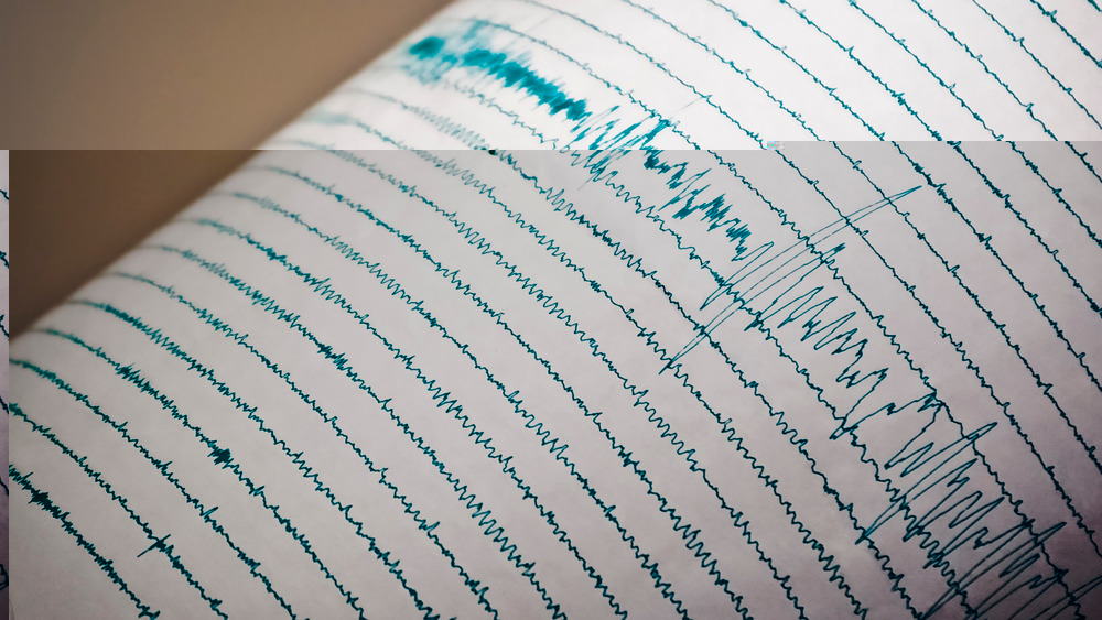 Seismographic record of an earthquake