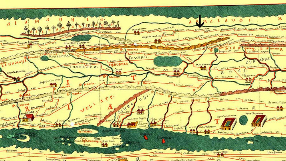The Tabula Peutingeriana, a map of Roman trade routes from the 4th century, AD