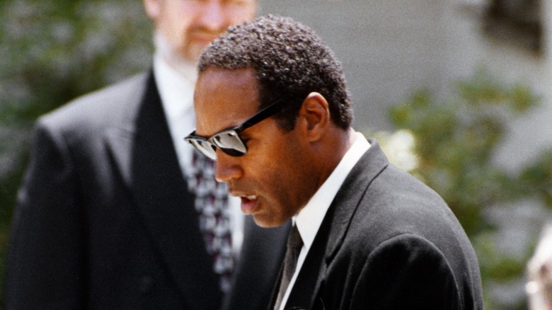 O.J. Simpson at funeral 