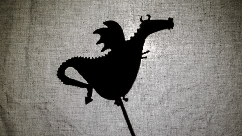 Silhouette of a dragon