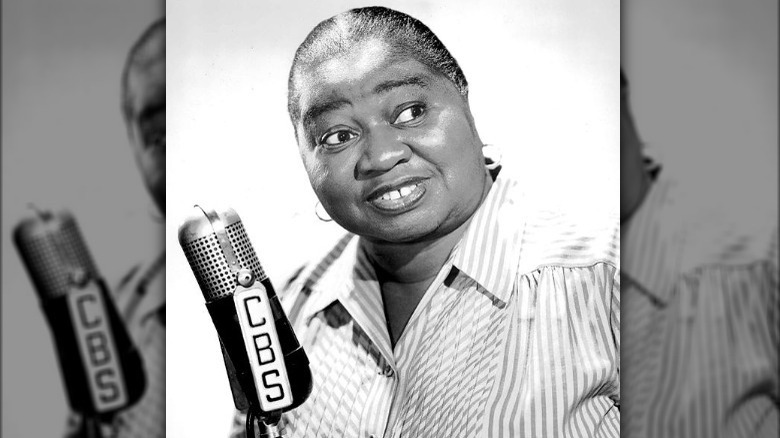 Hattie McDaniel at the microphone