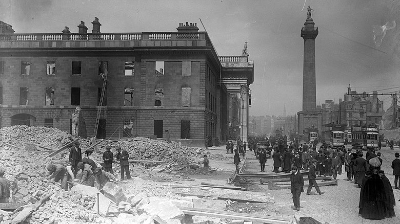 Public Records Office Dublin burnt rubble