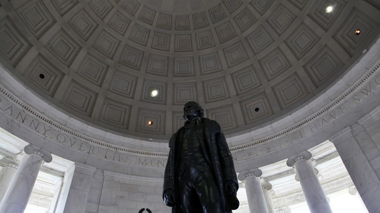 Thomas Jefferson statue at his memorial