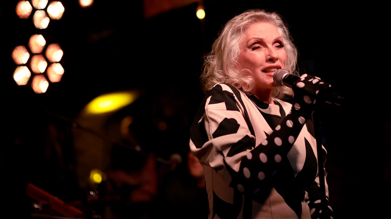 Debbie Harry performing on stage