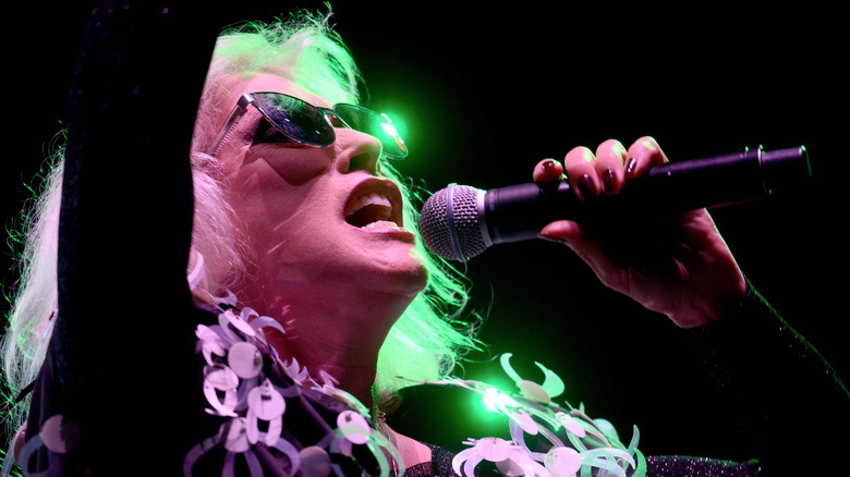 Debbie Harry sunglasses performing on stage