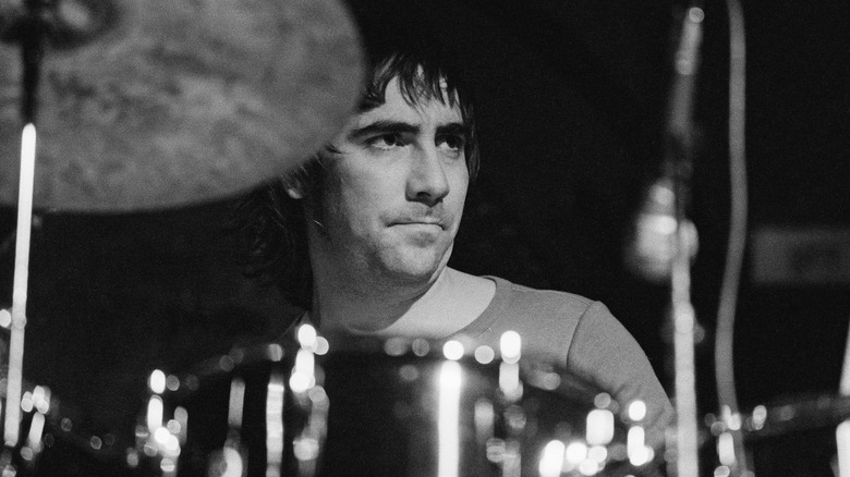 Keith Moon with drums