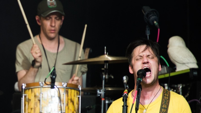 Jeremiah Green and Isaac Brock of Modest Mouse performing in 2016
