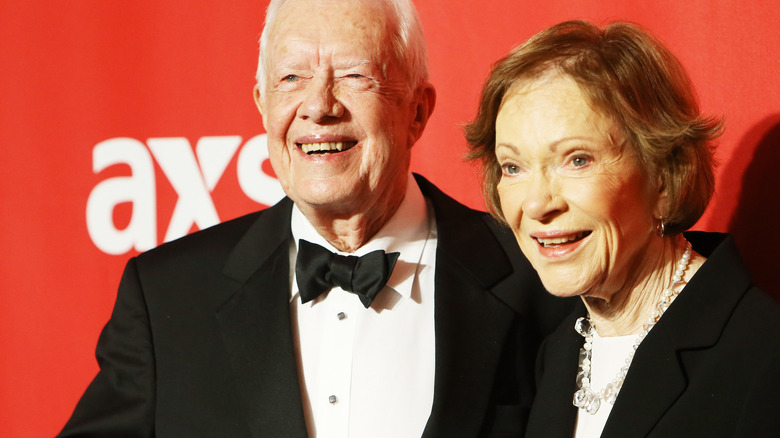 Rosalynn and Jimmy Carter at an event in 2015