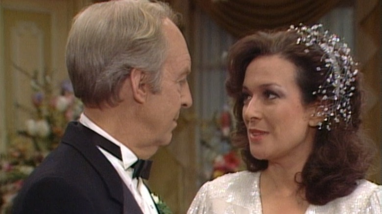 Conrad Bain and Dixie Carter in the wedding episode of "Diff'rent Strokes'" 5th season
