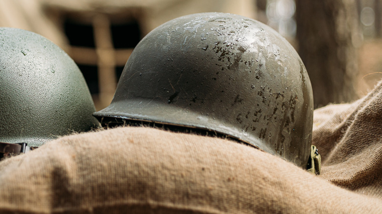 World War II infantry helmets