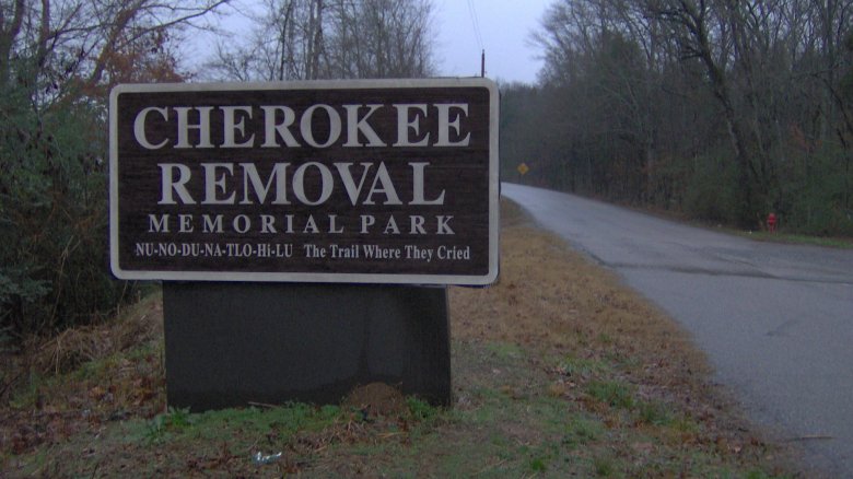 Cherokee removal sign