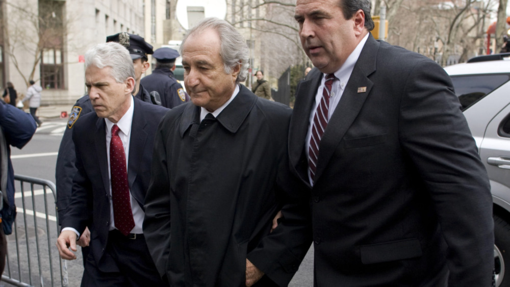 Bernie Madoff being escorted to court