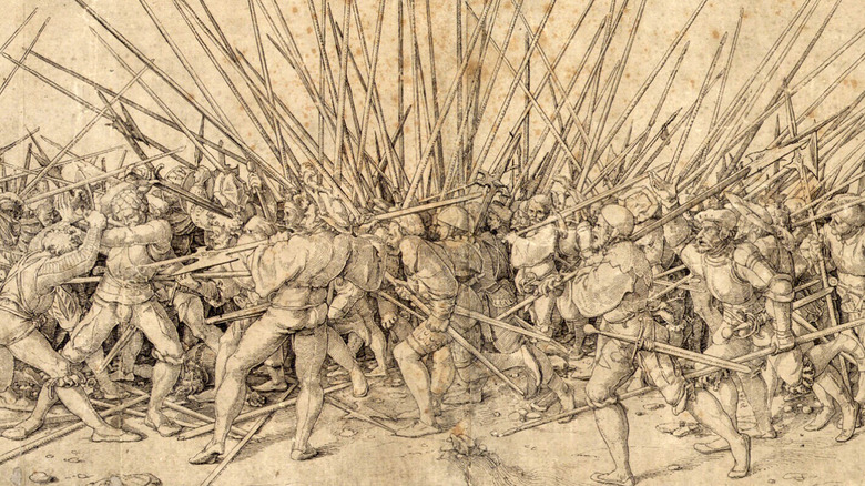 Artwork depicting Renaissance warfare