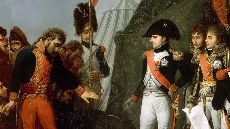 painting of napoleon bonaparte in army camp
