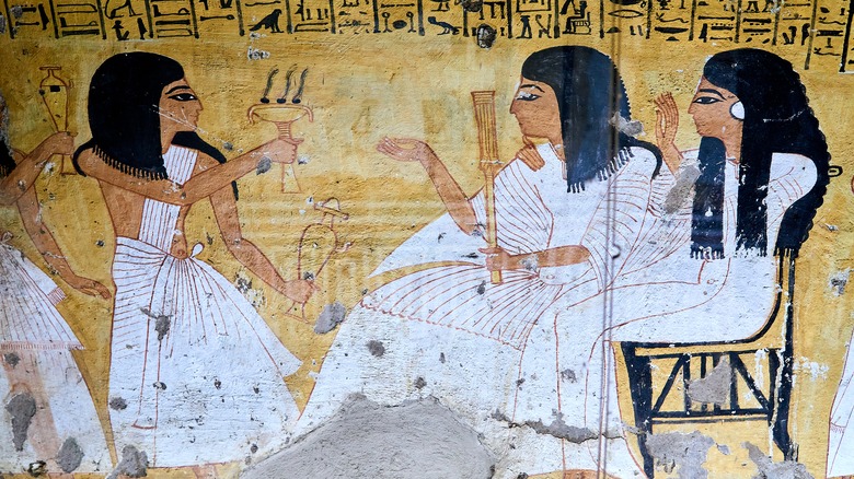 Egyptian art depicting incense