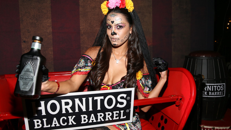 Hornitos branded Halloween party at the Playboy Mansion
