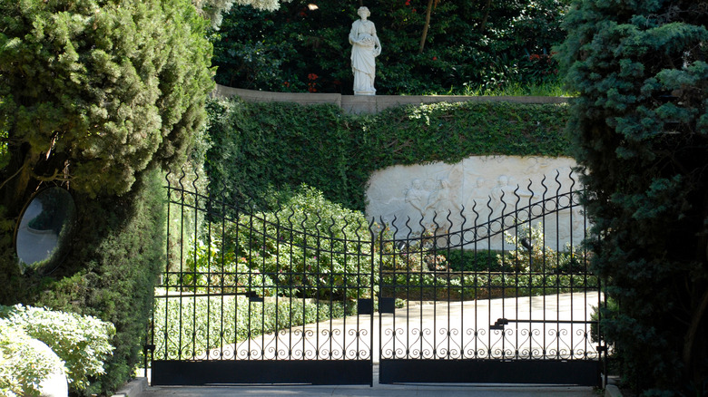 Security gate at the Playboy Mansion