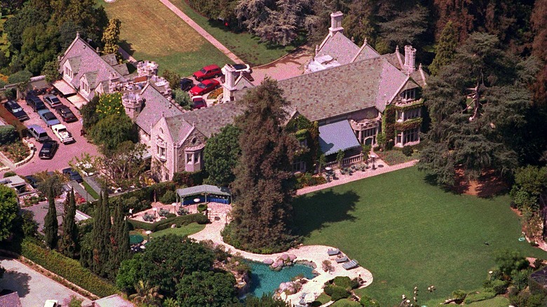 The Playboy Mansion from the air
