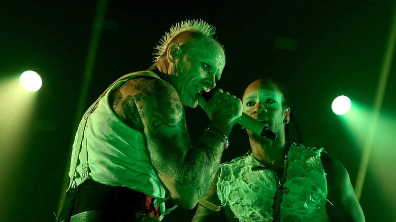Keith Flint and Liam Howlett on stage