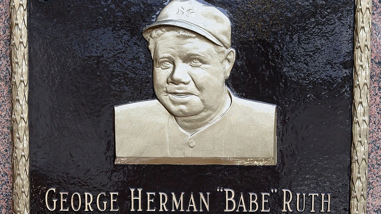Babe Ruth's plaque at Monument Park 