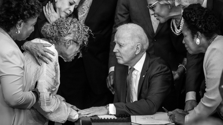 President Biden signing bill 