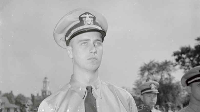 James Roosevelt stood to attention uniform