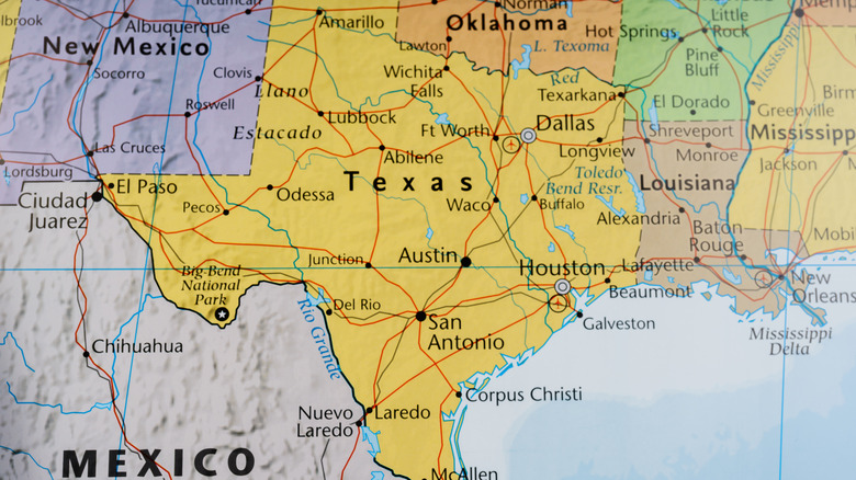 a map of texas