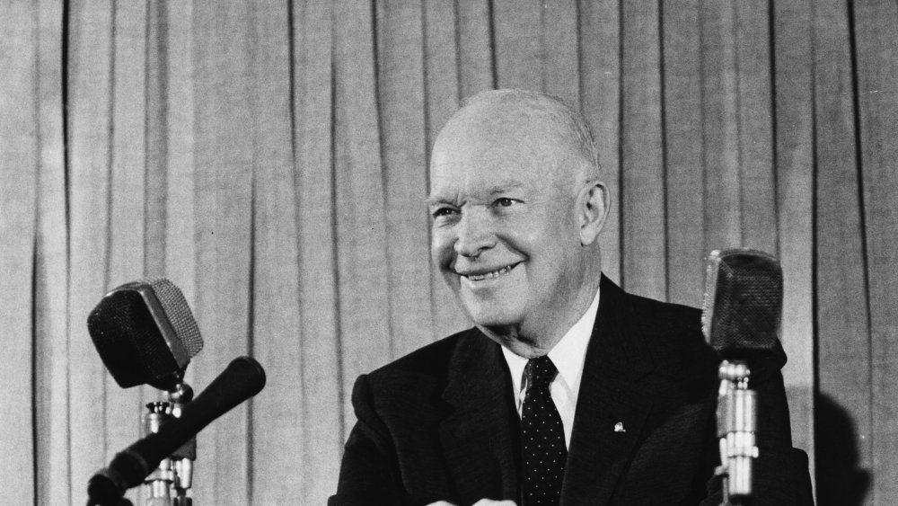 Dwight D. Eisenhower at podium